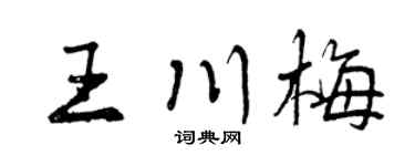 曾慶福王川梅行書個性簽名怎么寫