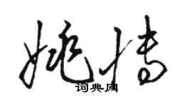 駱恆光姚博草書個性簽名怎么寫