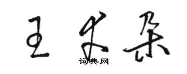 駱恆光王幸朵草書個性簽名怎么寫