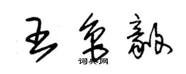 朱錫榮王魯毅草書個性簽名怎么寫