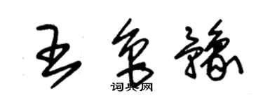 朱錫榮王魯豫草書個性簽名怎么寫