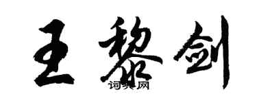 胡問遂王黎劍行書個性簽名怎么寫