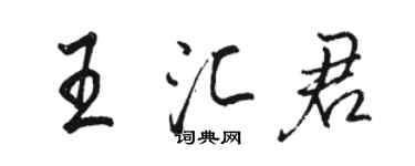 駱恆光王匯君行書個性簽名怎么寫