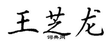 丁謙王芝龍楷書個性簽名怎么寫