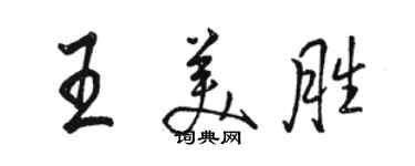 駱恆光王美勝行書個性簽名怎么寫