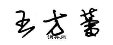 朱錫榮王方蕾草書個性簽名怎么寫