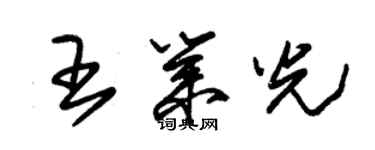 朱錫榮王業光草書個性簽名怎么寫