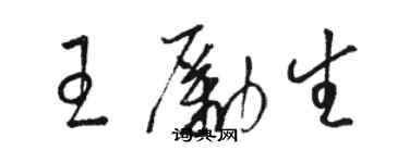 駱恆光王勵生草書個性簽名怎么寫