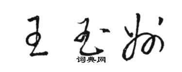 駱恆光王玉州草書個性簽名怎么寫