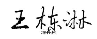曾慶福王棟淋行書個性簽名怎么寫
