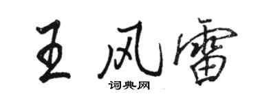 駱恆光王風雷行書個性簽名怎么寫