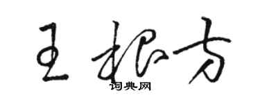 駱恆光王根方草書個性簽名怎么寫