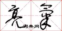 王冬齡亮氣草書怎么寫