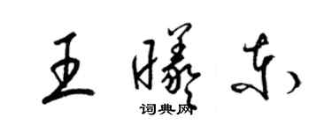梁錦英王曦東草書個性簽名怎么寫