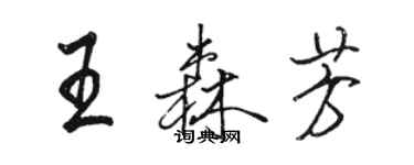 駱恆光王森芳行書個性簽名怎么寫