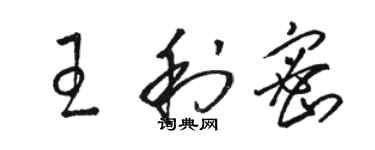 駱恆光王利密草書個性簽名怎么寫