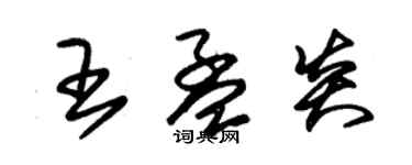 朱錫榮王孟炎草書個性簽名怎么寫