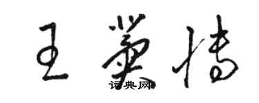 駱恆光王冀博草書個性簽名怎么寫