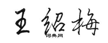 駱恆光王紹梅行書個性簽名怎么寫