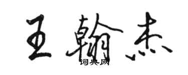 駱恆光王翰傑行書個性簽名怎么寫