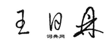 駱恆光王日鼎草書個性簽名怎么寫