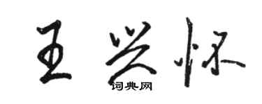 駱恆光王興懷行書個性簽名怎么寫