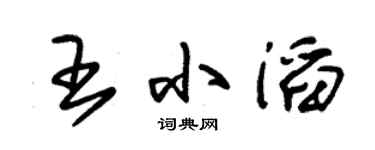 朱錫榮王小滔草書個性簽名怎么寫