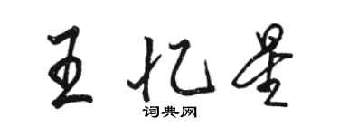 駱恆光王憶星行書個性簽名怎么寫