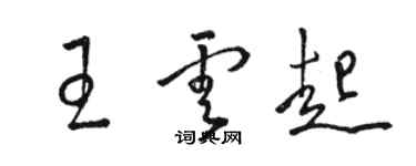 駱恆光王雲起草書個性簽名怎么寫