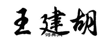 胡問遂王建胡行書個性簽名怎么寫