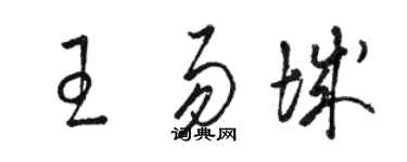 駱恆光王易城草書個性簽名怎么寫