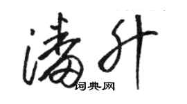 駱恆光潘升草書個性簽名怎么寫