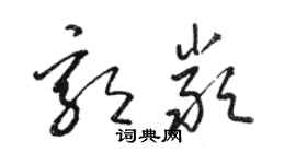 駱恆光郭嚴草書個性簽名怎么寫