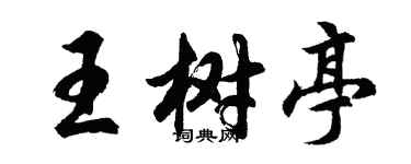 胡問遂王樹亭行書個性簽名怎么寫