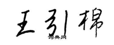 王正良王引棉行書個性簽名怎么寫
