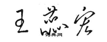 駱恆光王蕊宏草書個性簽名怎么寫