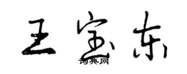 曾慶福王寶東行書個性簽名怎么寫