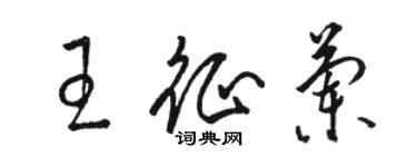 駱恆光王征蘭草書個性簽名怎么寫