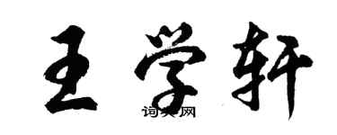 胡問遂王學軒行書個性簽名怎么寫