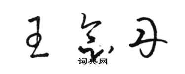 駱恆光王念丹草書個性簽名怎么寫