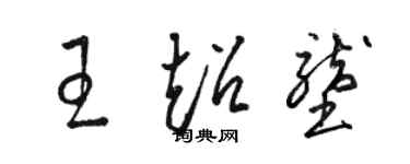 駱恆光王超壟草書個性簽名怎么寫