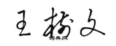 駱恆光王樹文草書個性簽名怎么寫