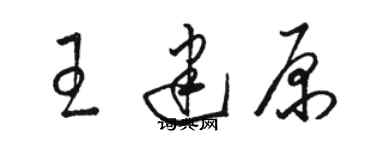 駱恆光王建原草書個性簽名怎么寫