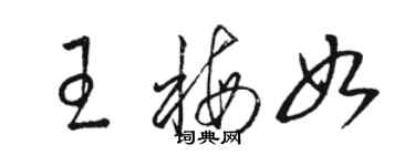 駱恆光王梅如草書個性簽名怎么寫