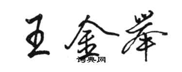 駱恆光王金舉行書個性簽名怎么寫
