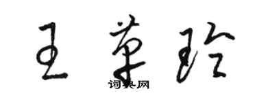 駱恆光王革玲草書個性簽名怎么寫