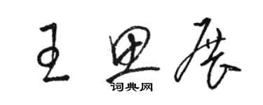 駱恆光王思展草書個性簽名怎么寫