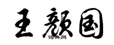 胡問遂王顏國行書個性簽名怎么寫