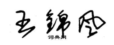 朱錫榮王錦風草書個性簽名怎么寫