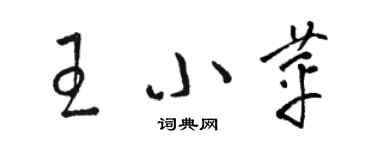 駱恆光王小苹草書個性簽名怎么寫